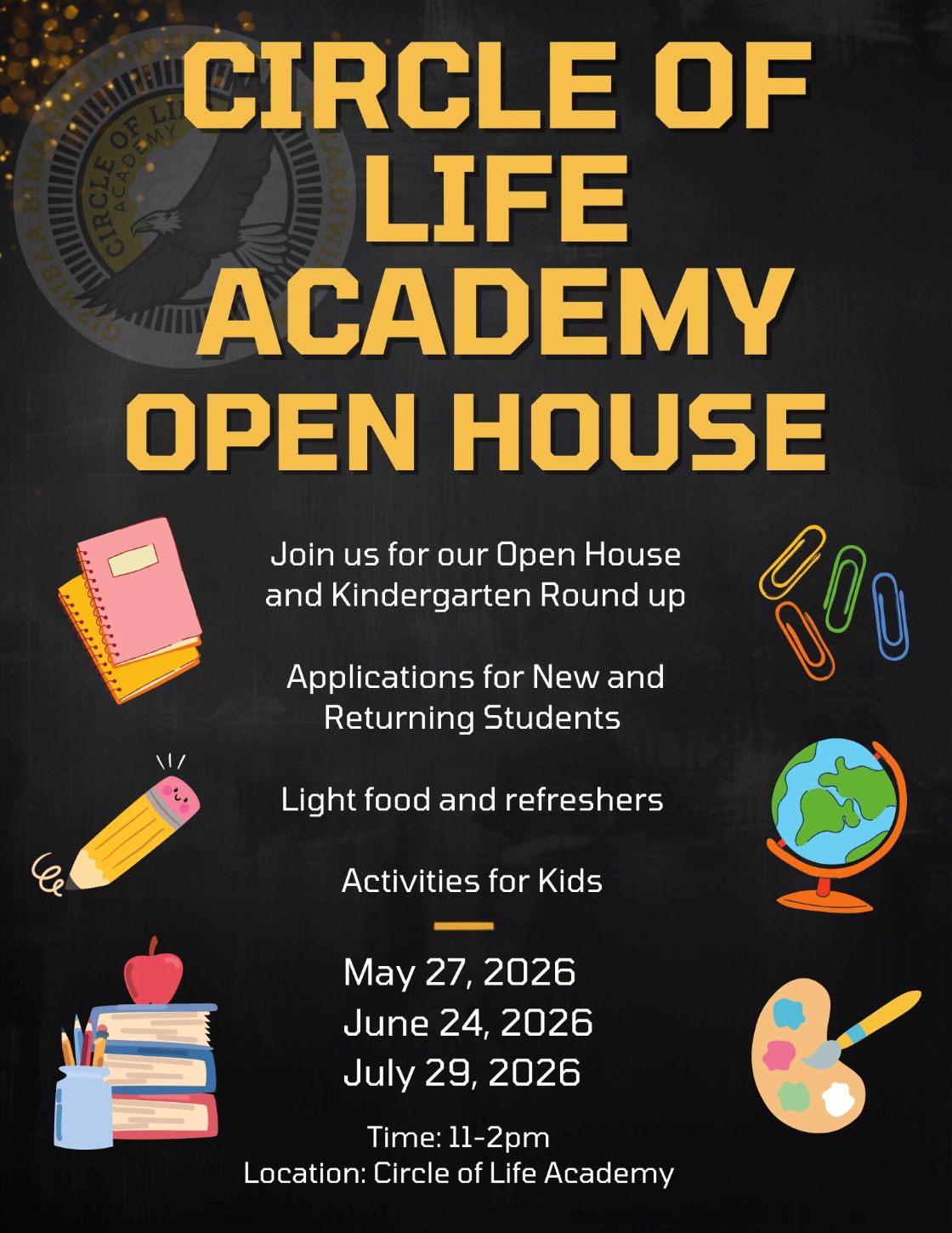 Circle of Life Academy Open House flyer