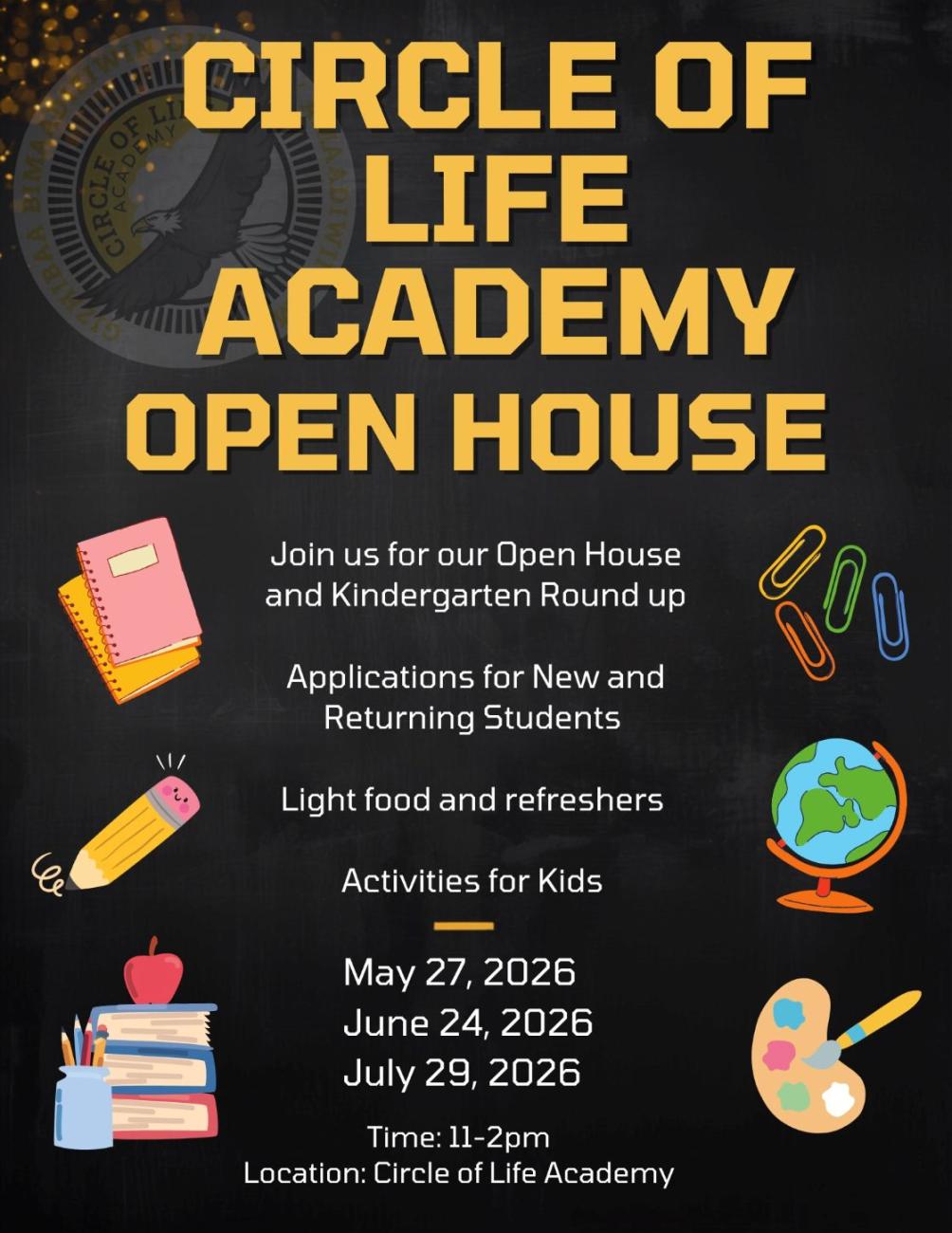 Circle of Life Academy Open House flyer